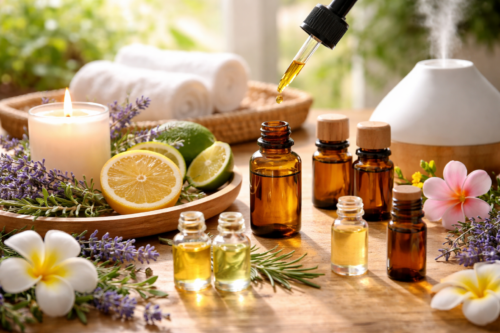 アロマでリラックスする空間イメージ